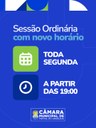 Câmara aprova mudança no horário das Sessões Ordinárias para as 19h