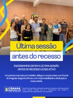 Câmara Municipal de Pontal do Araguaia entra em recesso legislativo e retoma sessões em fevereiro de 2026