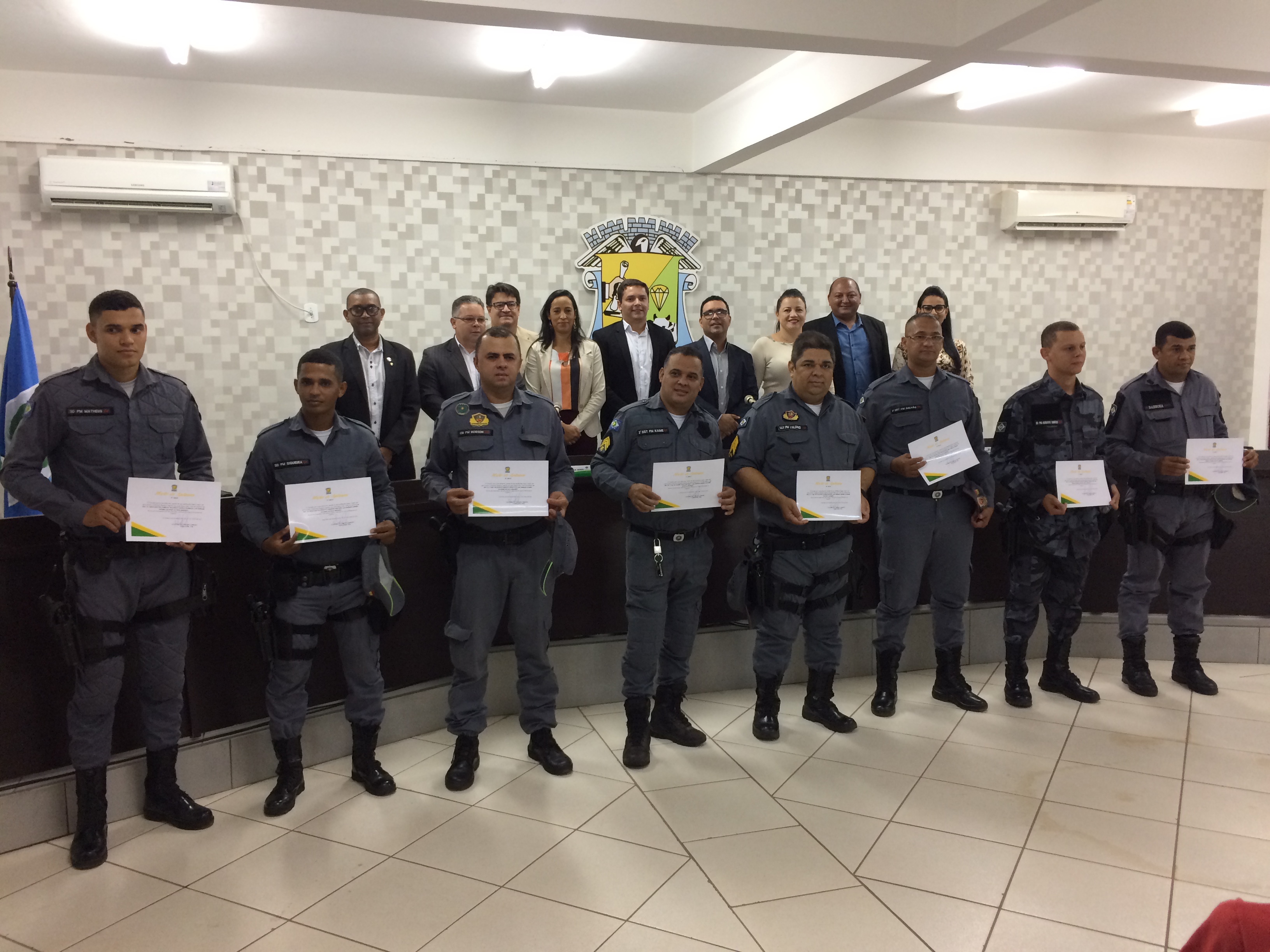 Policiais Militares do NPM de Pontal do Araguaia recebem Moção de Aplausos da Câmara Municipal